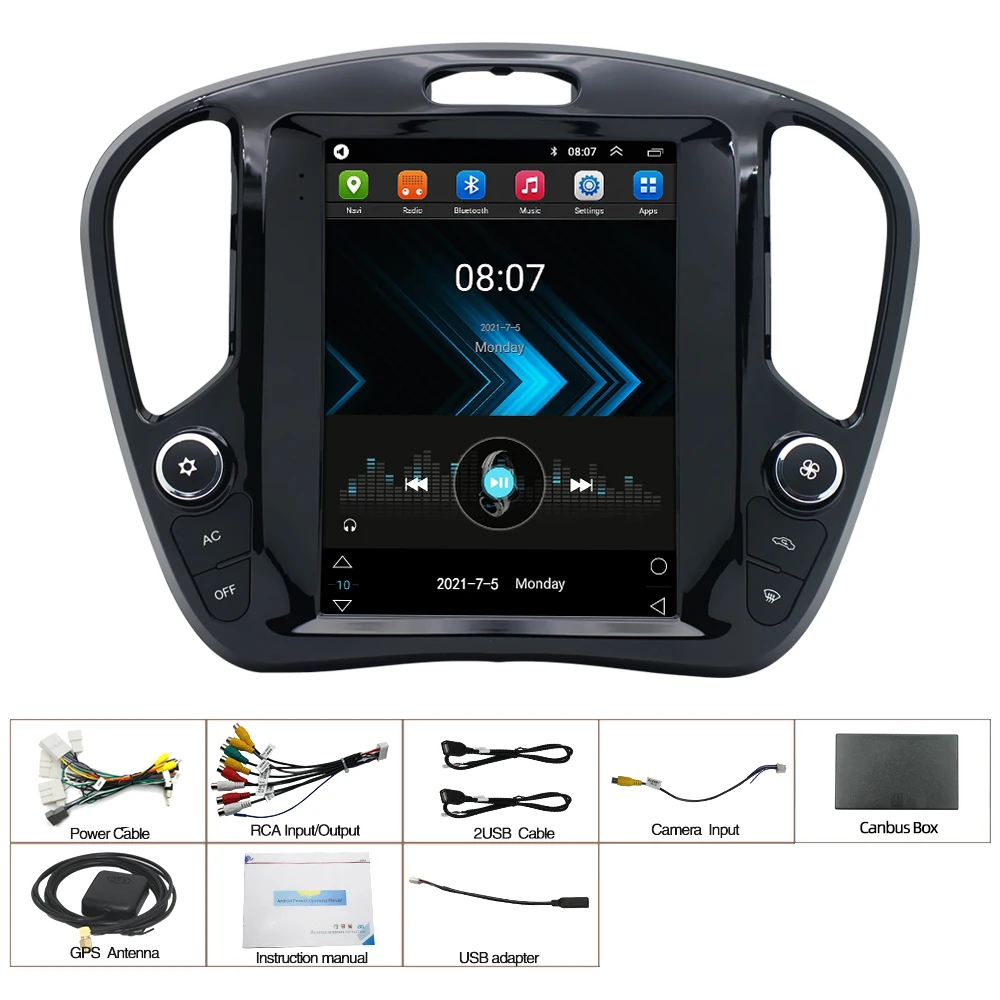 Tesla Экран Авто Мультимедиа Для Nissan Juke/Infiniti ESQ 2011-2019 Радио Android Блок GPS Навигация 8 + 128 ГБ 4G LTE Carplay 5
