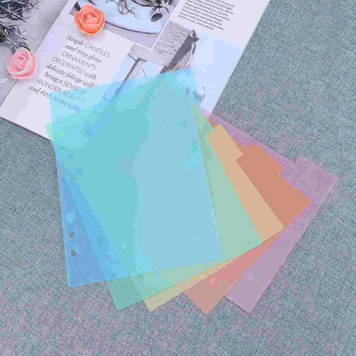 2 шт. Вкладка Карточки Разделитель страниц для блокнота Блокноты Цветные этикетки Карман 3