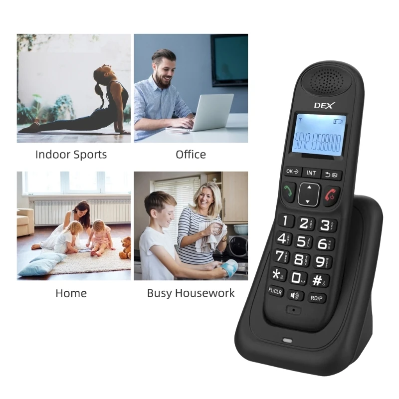 Стильный домашний и офисный стационарный телефон с абонентом и памятью 2