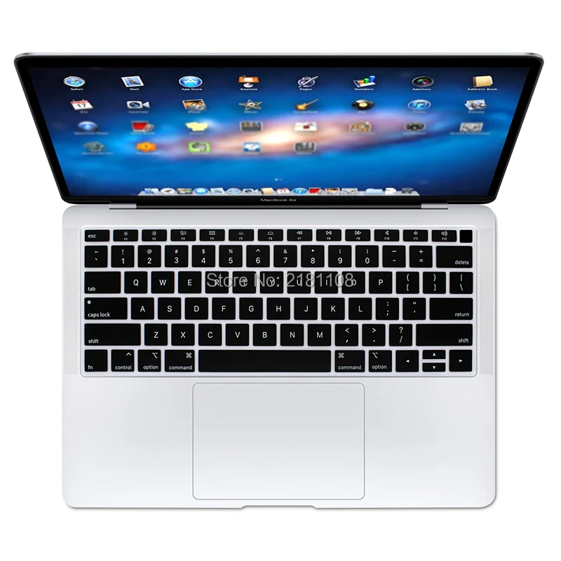 Версия для США Силиконовый чехол для клавиатуры Skin Case для MacBook Newest Air 13 дюймов 2018 года выпуска A1932 с дисплеем Retina 0