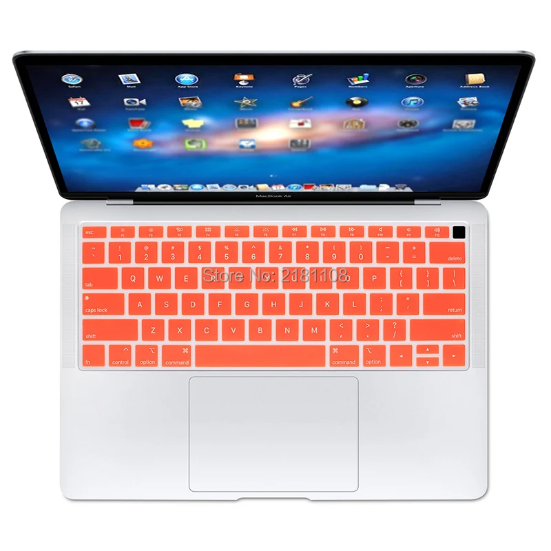 Версия для США Силиконовый чехол для клавиатуры Skin Case для MacBook Newest Air 13 дюймов 2018 года выпуска A1932 с дисплеем Retina 3