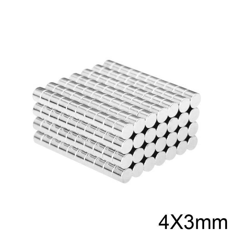 50 / 100 / 200 / 500 / 1000 шт. 4x3 маленькие круглые мощные магниты 4 мм x 3 мм диск неодимовый магнит 4x3 мм постоянный сильный магнит NdFeB 4 * 3 0