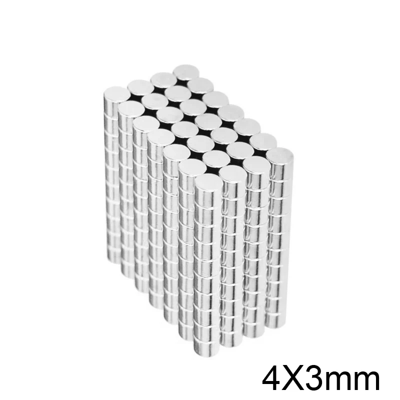 50 / 100 / 200 / 500 / 1000 шт. 4x3 маленькие круглые мощные магниты 4 мм x 3 мм диск неодимовый магнит 4x3 мм постоянный сильный магнит NdFeB 4 * 3 5