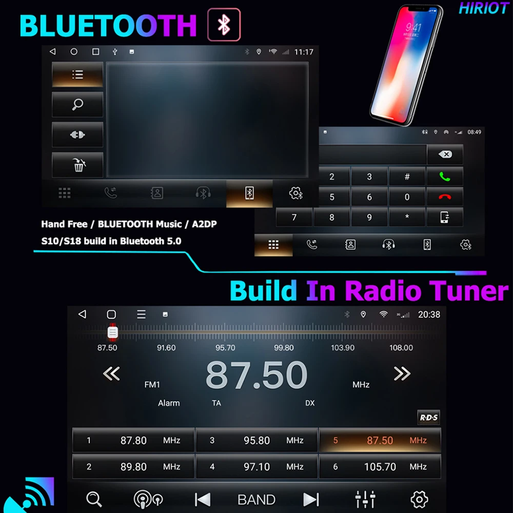 HIRIOT 10-дюймовое мультимедийное стерео авто радио для Honda City 2008-2013 Android 11 Sat Navi 6+128G carplay 1280 * 720 DSP 2Din 8core 3