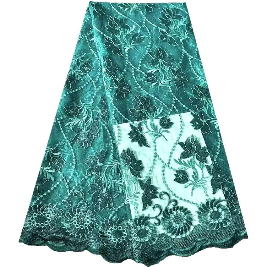 африканская вуаль кружевная ткань швейцария жаккардовая парчовая ткань 5 ярдов гипюровая ткань вечерние платья женщины для свадебного дизайнера 0