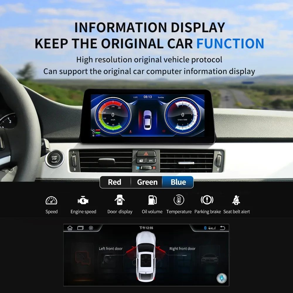 TIEBRO 12.3'' Автомагнитола Carplay Android Auto для BMW 7 серии F01 F02 CIC NBT Система 1920 * 720P Автомобильный мультимедийный стереоприемник BT 5