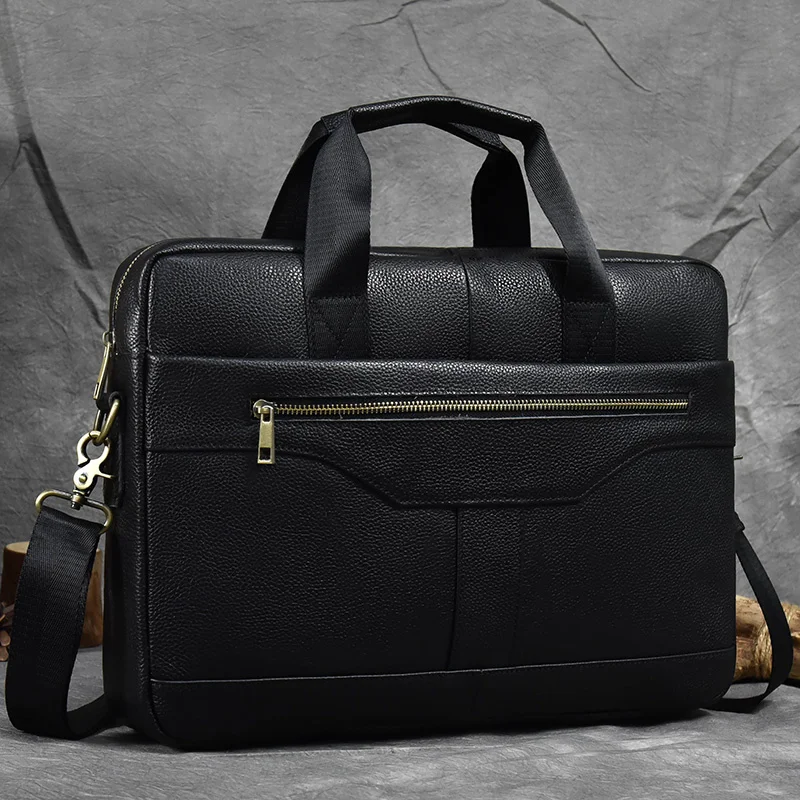  Высококачественные кожаные портфели с плечевым ремнем Роскошная дизайнерская сумка-мессенджер Деловая сумка через плечо для 15 