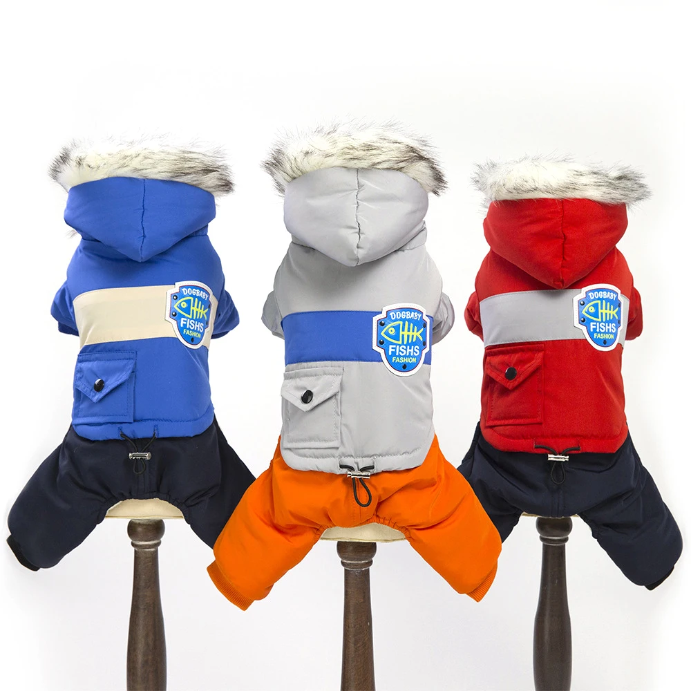  Зимняя куртка для домашних животных в западном стиле Утолщенная теплая одежда для собак для маленьких собак Четыре ноги Ветрозащитная щенячья шерсть Чихуахуа Пудель с капюшоном 0