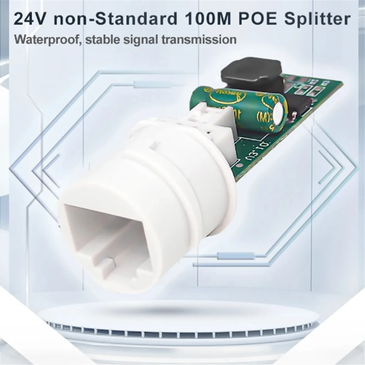 Водонепроницаемый 10/100 Мбит/с Порт Rj45 Разветвитель PoE IEEE802.3 Af Ethernet POE Разделитель постоянного тока 12 В Входной разветвитель постоянного тока 24 В 4