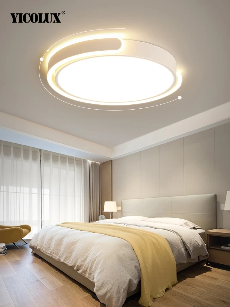 Лампа для спальни Круглые светодиодные потолочные светильники Современные ультратонкие панельные потолочные светильники для гостиной, кухни, внутреннего освещения 1
