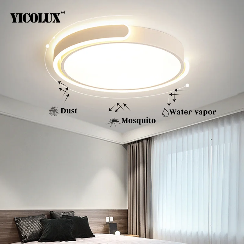 Лампа для спальни Круглые светодиодные потолочные светильники Современные ультратонкие панельные потолочные светильники для гостиной, кухни, внутреннего освещения 4