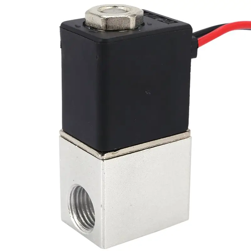 DC12V Электромагнитный клапан 1/4 дюйма 2-ходовые нормально закрытые пневматические клапаны прямого действия для воды, воздуха, газа 2