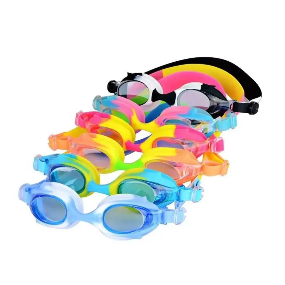 HD 3-14Y Анти-УФ Красочный силиконовый материал Плавательное снаряжение Очки для дайвинга Очки для плавания Детские очки для бассейна Детские очки для плавания