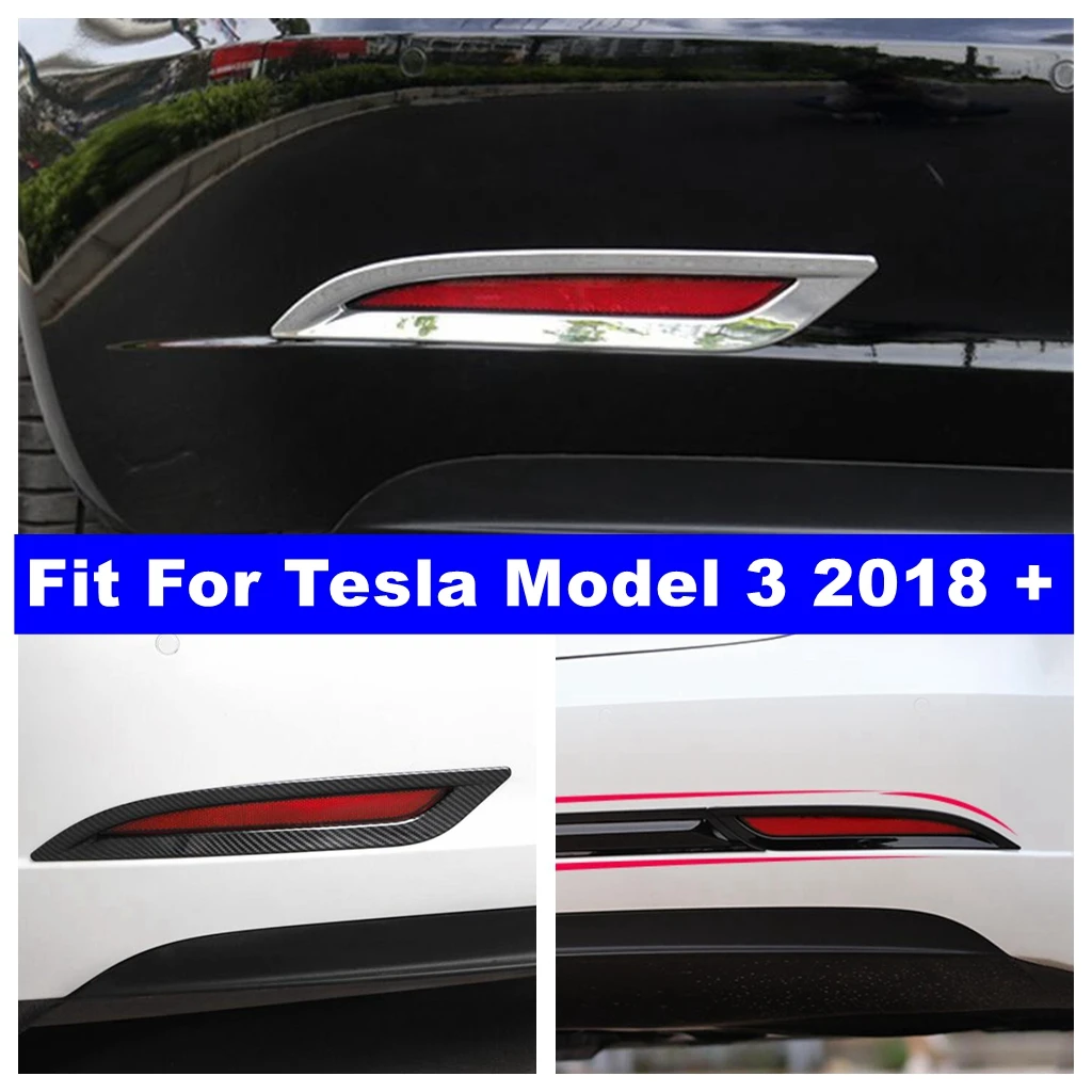 задние противотуманные фары Декоративная рамка Защитный чехол заднего фонаря Модифицированные аксессуары для Tesla Model 3 2018 - 2021 Отделка противотуманных фар
