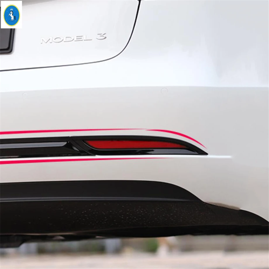 задние противотуманные фары Декоративная рамка Защитный чехол заднего фонаря Модифицированные аксессуары для Tesla Model 3 2018 - 2021 Отделка противотуманных фар 1