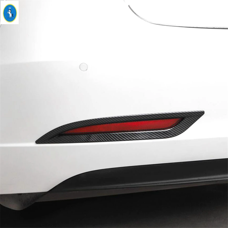 задние противотуманные фары Декоративная рамка Защитный чехол заднего фонаря Модифицированные аксессуары для Tesla Model 3 2018 - 2021 Отделка противотуманных фар 5