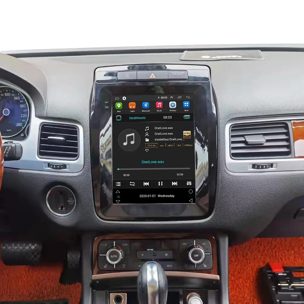Android 11 128G Tesla Style Авто GPS Навигация Carplay для Volkswagen Touareg 2010-2017 Мультимедийный плеер Авторадио Аудио Стерео 1