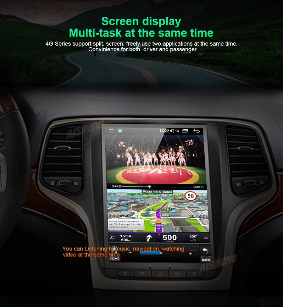 AISINIMI Android 12 Авто DVD Плеер Для Hyundai Sonata 2011-2014 Авто Аудио GPS для Tesla Style Стерео Монитор 3