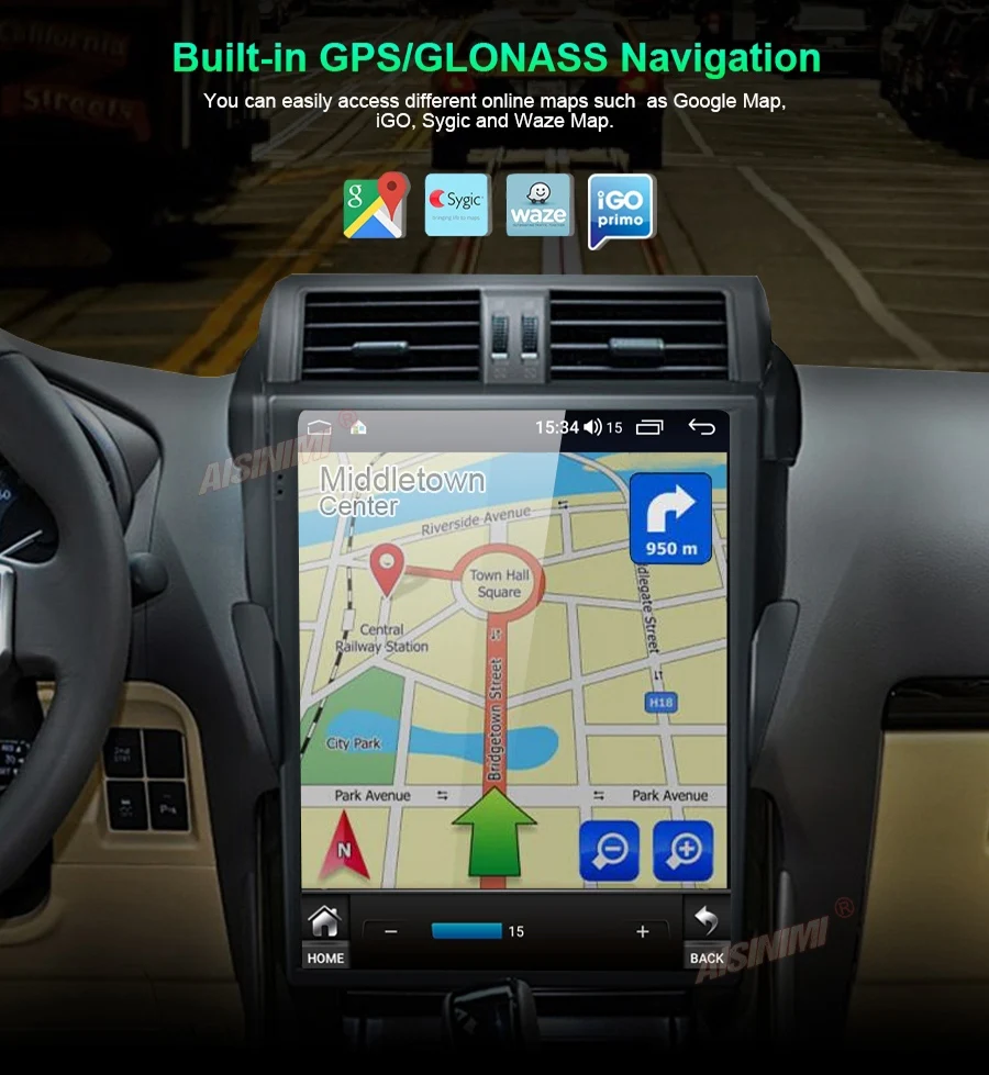 AISINIMI Android 12 Авто DVD Плеер Для Hyundai Sonata 2011-2014 Авто Аудио GPS для Tesla Style Стерео Монитор 4