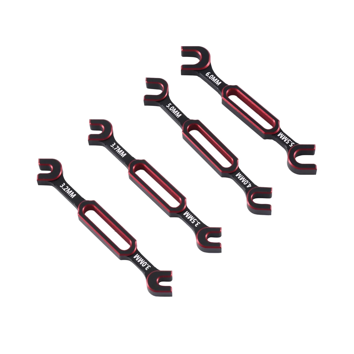 4 шт. Гаечный ключ 3-3,2 3,5-3,7 4-5 5,5-6 мм Двухсторонний универсальный гаечный ключ для RC Car Traxxas Axial SCX10,1 1