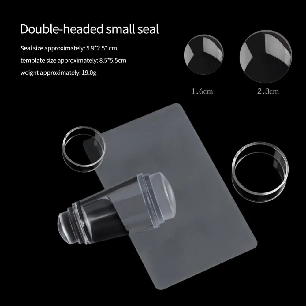  Набор штампов для ногтей Желейная головка со скребком Шаблон для дизайна ногтей Печать Силиконовая пластина для стемпинга Инструменты Маникюрные аксессуары 5