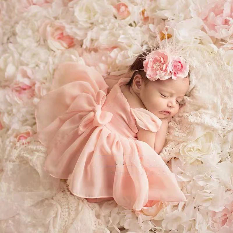 Розовый реквизит для новорожденных Реквизит для фотографии полной луны Детская студийная фотография Одежда Послеродовые фотографии дома