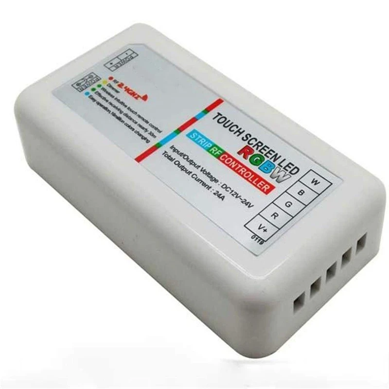 LED Светодиодный контроллер 2.4G RF Press Screen Пульт дистанционного управления 6A 4 канала DC12V 24V RGBW 4 канала (1 комплект) 1