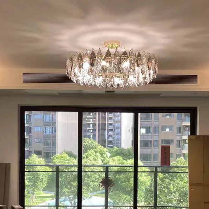 Современные роскошные хрустальные люстры улучшают интерьер гостиной, столовой, спальни, домашнего декора, светодиодного подвесного светильника 2