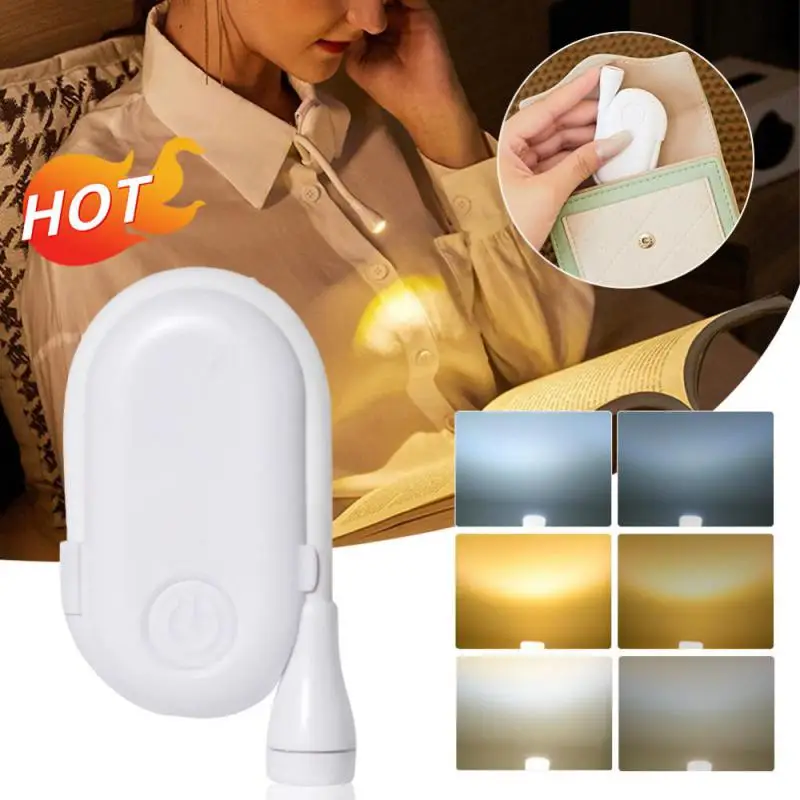 Mini LED Защита глаз Ночник USB Перезаряжаемый Книжный Светильник Регулируемый Клипсовый Кабинет Настольная Лампа Домашняя Спальня Для Чтения 1