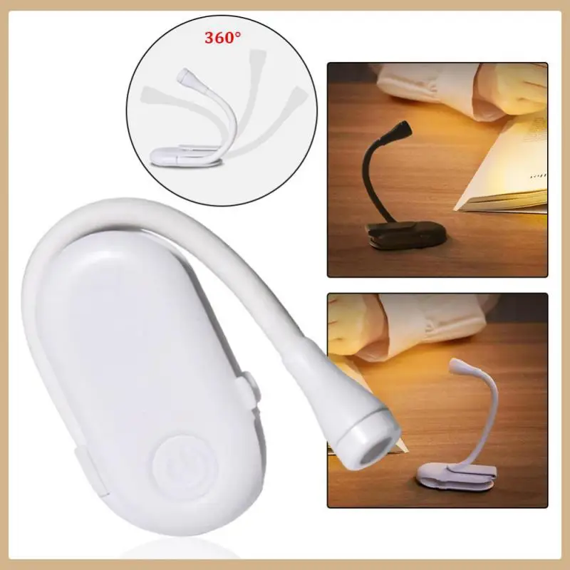 Mini LED Защита глаз Ночник USB Перезаряжаемый Книжный Светильник Регулируемый Клипсовый Кабинет Настольная Лампа Домашняя Спальня Для Чтения 5