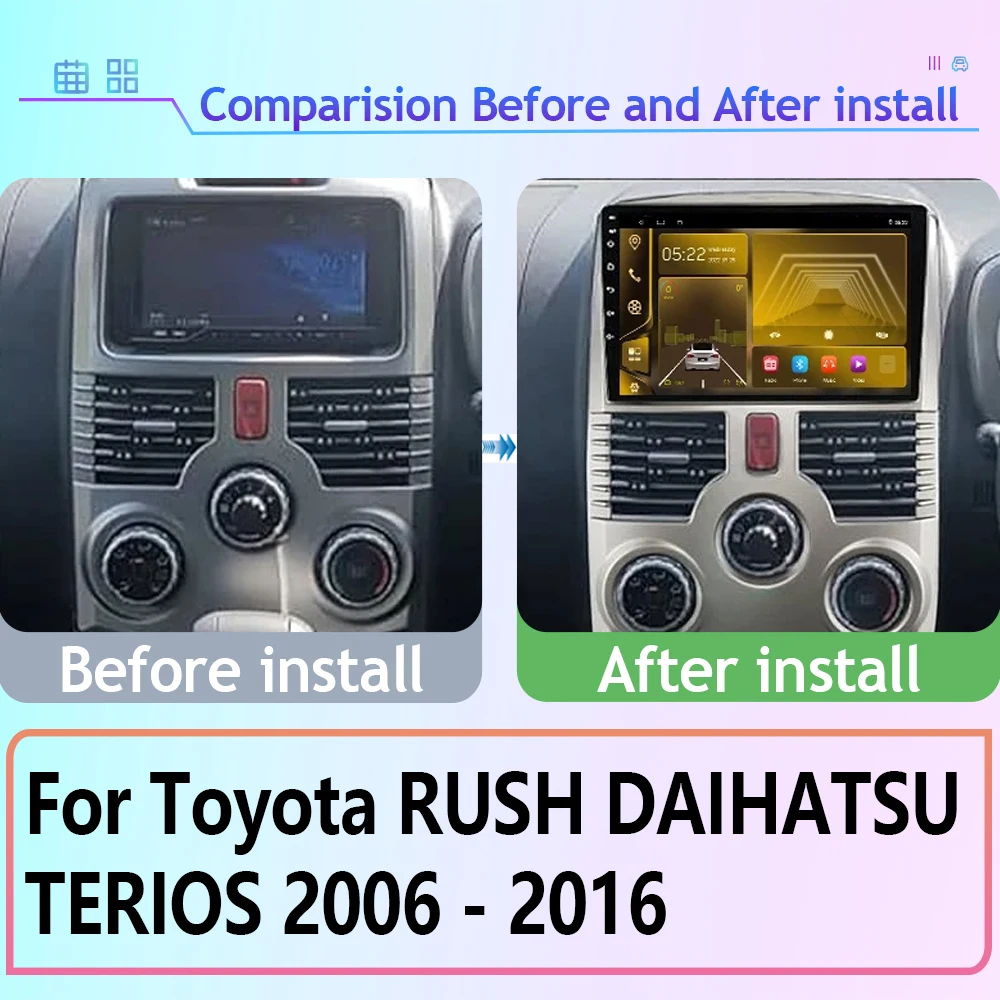 Android 360 Камера для Toyota RUSH DAIHATSU TERIOS 2006 - 2016 Автомагнитола Мультимедийный видеоплеер Навигация GPS Стерео Экран TB 1