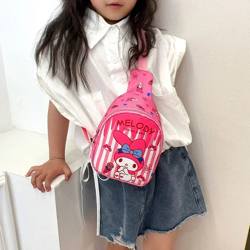 Sanrio Hello Kitty роскошная дизайнерская нагрудная сумка для женщин Kawaii Cinnamoroll Сумки через плечо для девочек Kuromi My Melody 2