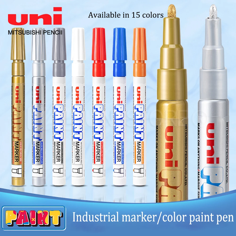 15 цветов Японский лаковый маркер UNI PX-21 Примечания Промышленная ручка Круглая головка Толстый маслянистый перманентный маркер Шины Краска для ретуши Граффити 0