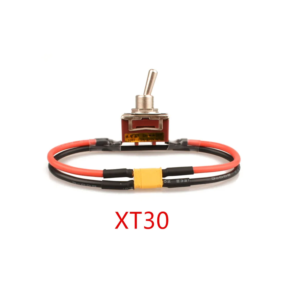 XT30 / XT60 / XT90 / T-Plug Power Сильноточный переключатель высокой нагрузки ON-OFF Toggle 12AWG для eBike RC Самолет ESC Адаптер подключения двигателя 2