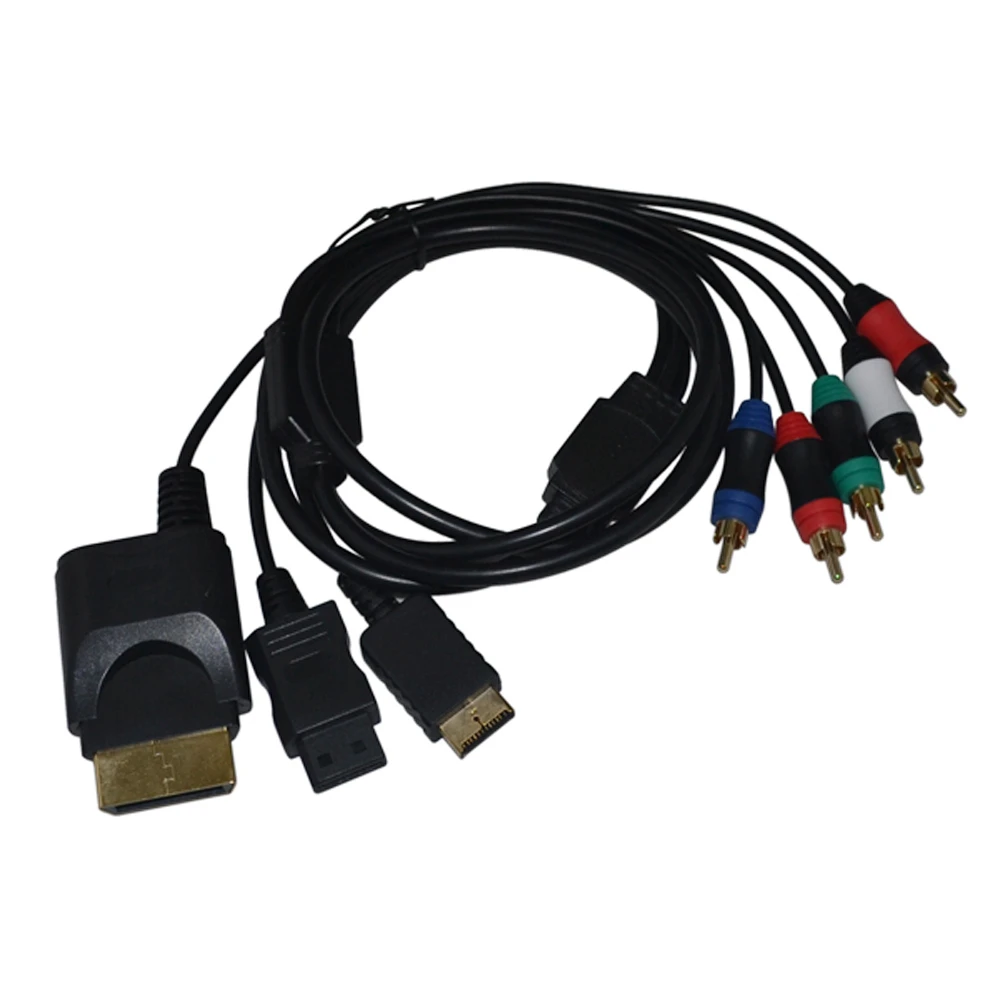 100 шт. 1,8 м Компонентный кабель для Wii для PS3 / Xbox360 HDTV Аудио Видео AV 5RCA Кабель Шнур 2