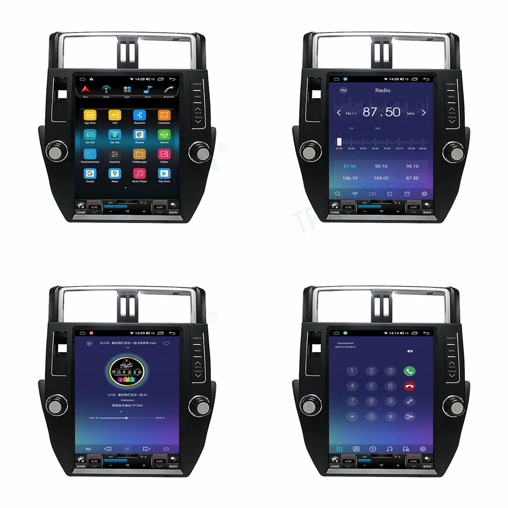 10.0 Для Toyota LandCruiser Prado 2010+ Android Авто Стерео Авто Радио С Экраном Tesla Радиоплеер Автомобильная GPS-навигация Головное устройство 1