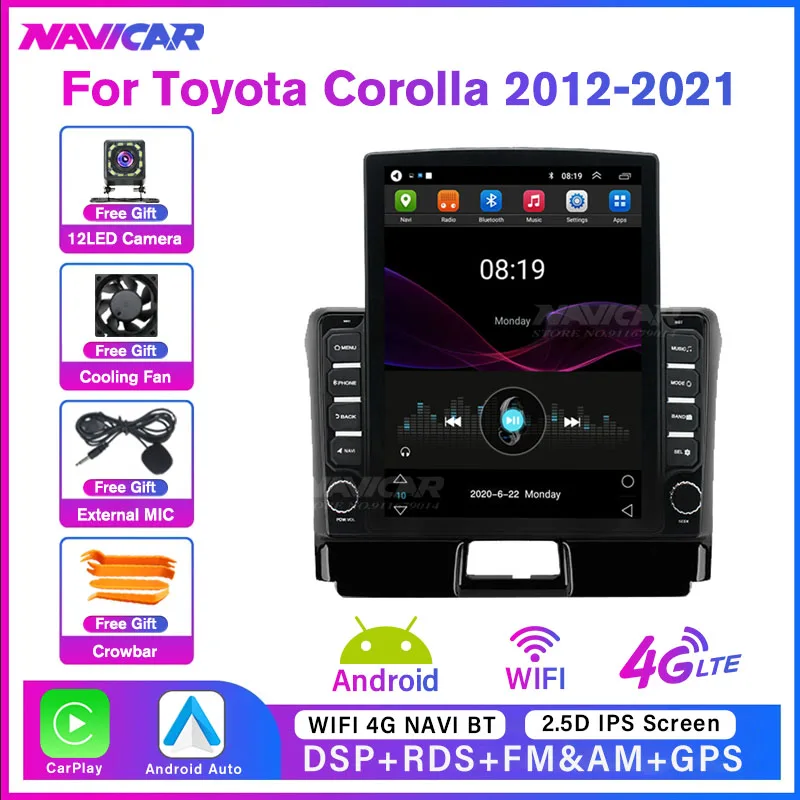 2Din Android10.0 Автомагнитола для Toyota Corolla Axio 2 Fielder 3 E160 2012-2021 Авто Bluetooth Стерео Ресивер Мультимедиа Carplay 0