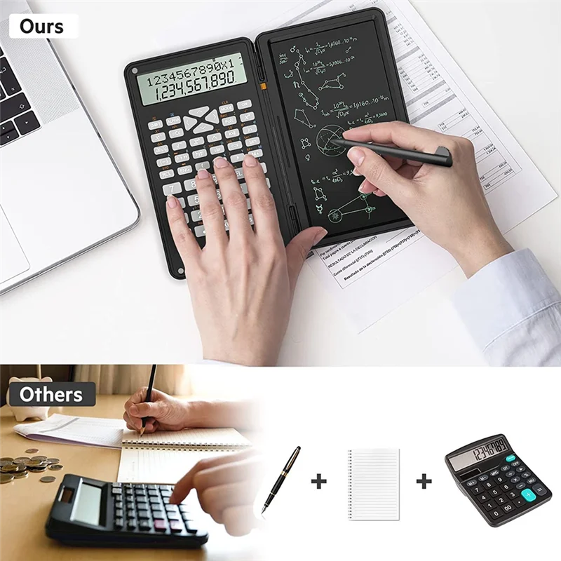 Калькулятор, Научные калькуляторы 12-значный калькулятор Планшет для письма, Складной финансовый калькулятор, для школьного офиса