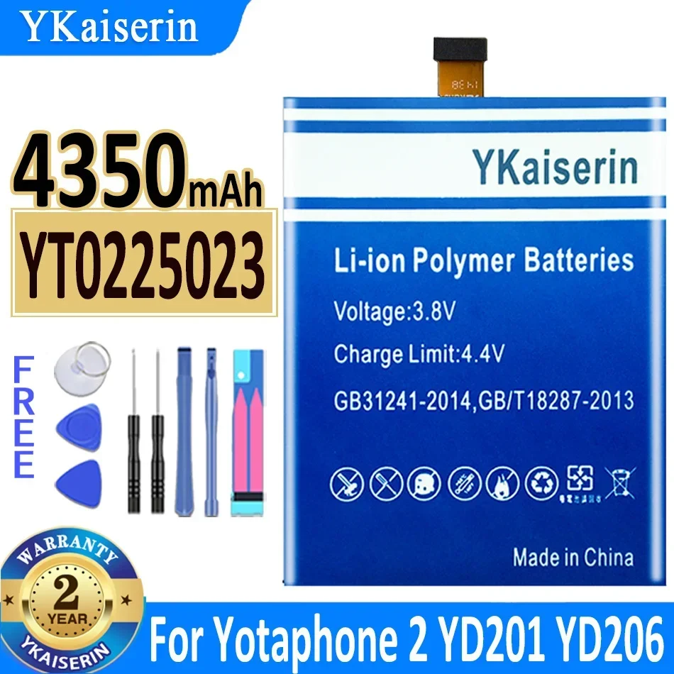 Новый аккумулятор YT0225023 4350 мАч для мобильного телефона Yotaphone 2 YD201 YD206 Высококачественные батареи с номером отслеживания + бесплатные инструменты