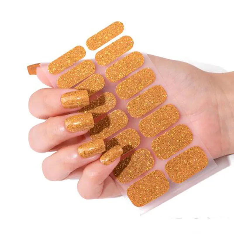 Новые блестящие наклейки для ногтей Наклейки DIY Готовые самоклеящиеся обертывания для ногтей с полным покрытием Красота Украшение ногтей Женский маникюрный салон 3