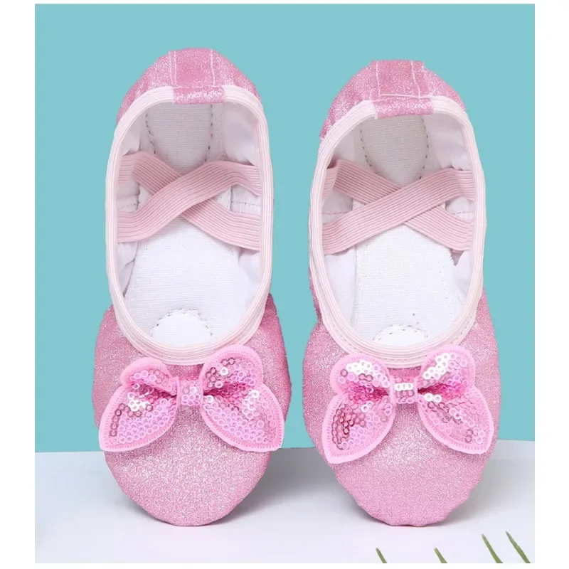 Детские мягкие подошвы Детская танцевальная обувь для упражнений для тела Детская кошачьи когти Танцевальный спектакль Балетная обувь для девочек 4