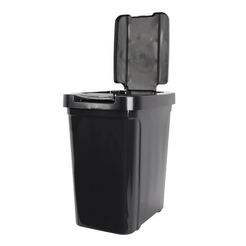 Основные остатки 7,6 галлона Пластиковое кухонное мусорное ведро, черное, 4 шт. 4