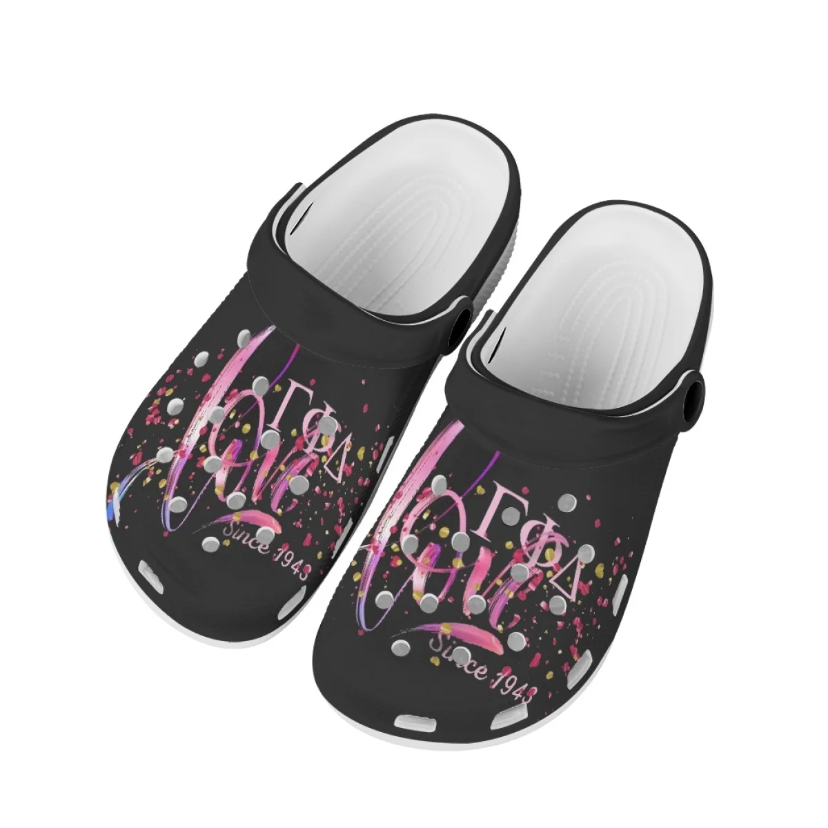 Gamma Phi Delta Уникальные сандалии с принтом любви Модные противоскользящие легкие женские тапочки Дышащая повседневная обувь на плоской подошве 3
