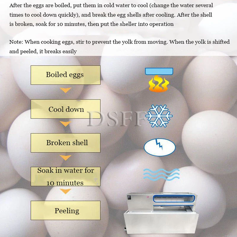  Полностью автоматическая машина для чистки вареных яиц Электрическая маленькая яйцечистка / Яйцечистка 3
