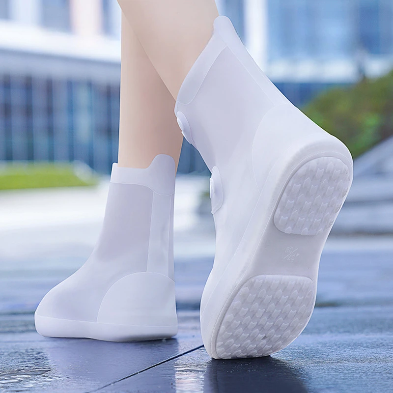Женщины Водонепроницаемые нескользящие чехлы для обуви Бытовые силиконовые дождевики Детские резиновые сапоги Утолщенный износостойкий чехол для ног 1