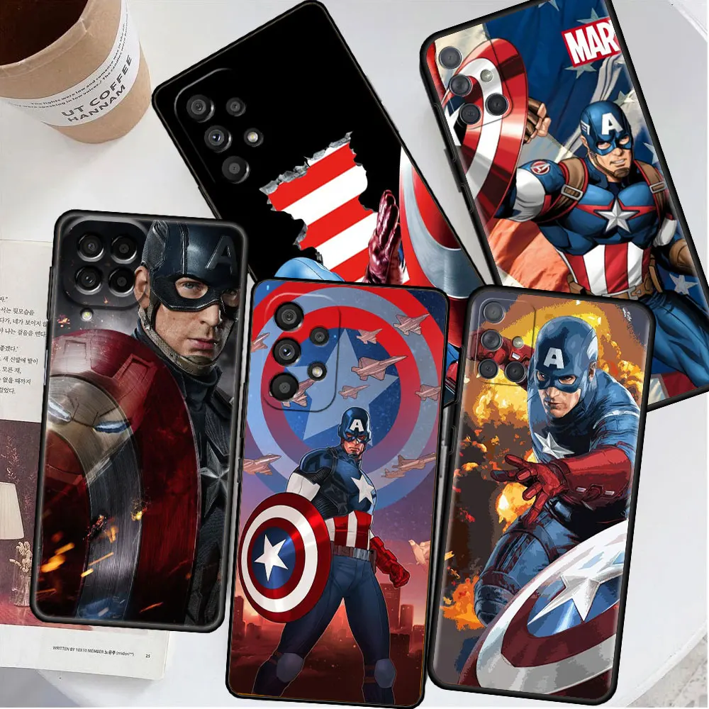 Чехол Captain America Mevel для Samsung Galaxy A52 A12 A51 A32 A22 A71 A21s A31 A41 A53 A13 A72 A11 A02s Мягкий чехол для телефона Funda