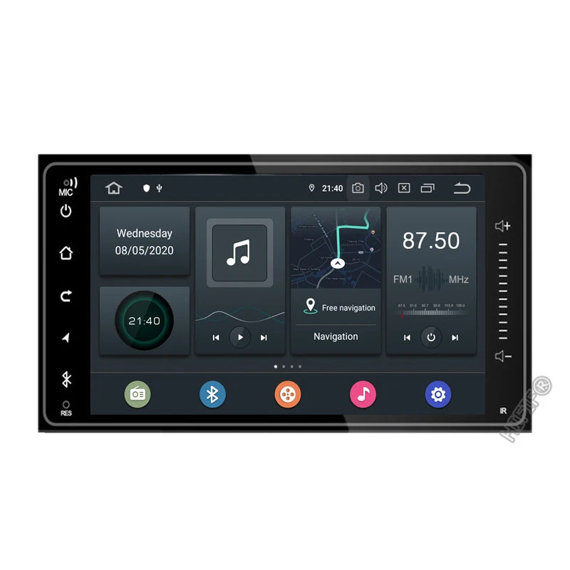 2 din Android 10 Универсальный автомобильный мультимедийный плеер Автомагнитола Стерео для Toyota VIOS CROWN CAMRY HIACE PREVIA COROLLA RAV4 5