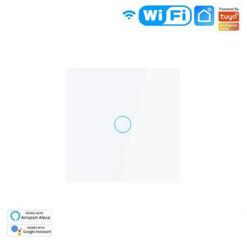 1 / 2 / 3 / 4 Gang Home Wall Button WiFi Single Fire Zero Fire Универсальный переключатель TUYA WiFi Smart Touch Switch для Alexa и Google Home