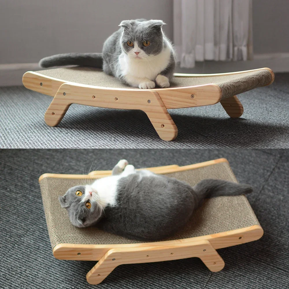Wood Anti Cat Scratch Board Кровать 3 в 1 Подушка Вертикальный Pet Cat Игрушки Шлифовка Скребок для ногтей Коврик Обучение Шлифовка Коготь 1
