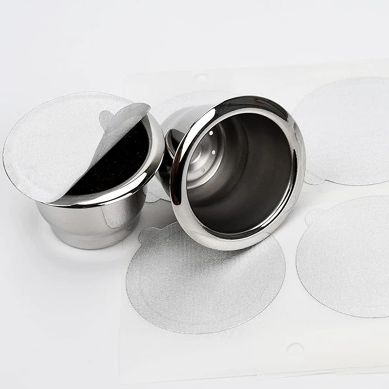 300 шт. Клейкая крышка из алюминиевой фольги для наполнения одноразовой пустой кофейной капсулы Nespresso многоразовая крышка 37 мм 5